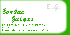 borbas gulyas business card